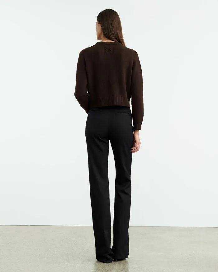 Women Knits and Sweaters Nili Lotan POPPY SWEATER Espresso