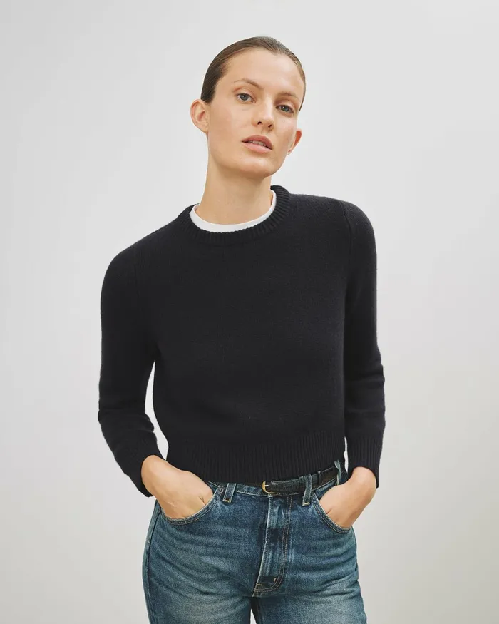 Women Knits and Sweaters Nili Lotan POPPY SWEATER Espresso