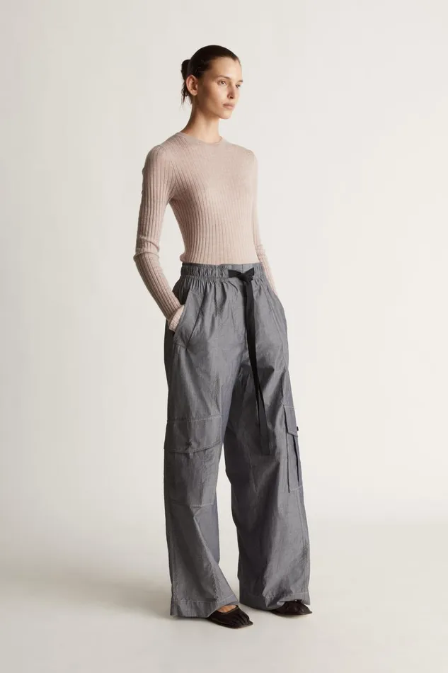 Women Knitwear And Sweaters Lee Mathews Mila Ribbed Crewneck Mauve