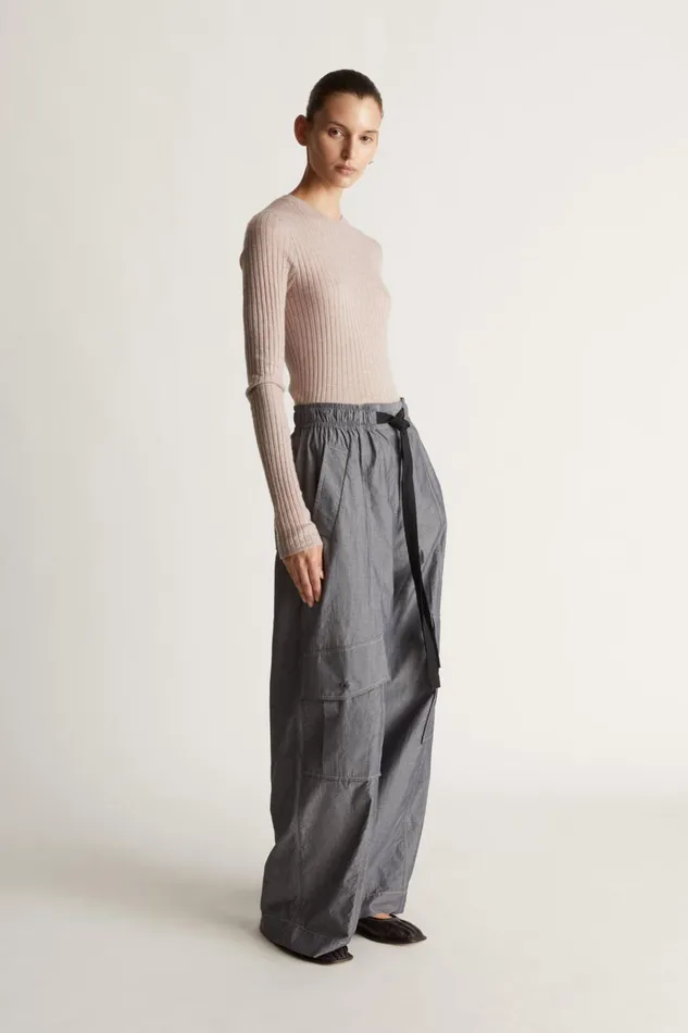 Women Knitwear And Sweaters Lee Mathews Mila Ribbed Crewneck Mauve