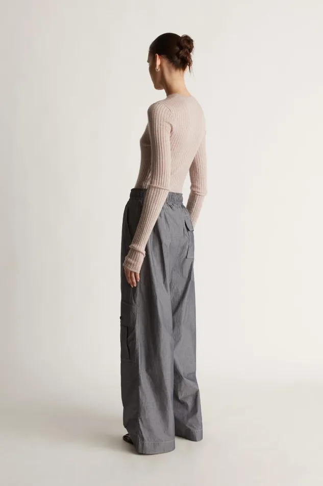 Women Knitwear And Sweaters Lee Mathews Mila Ribbed Crewneck Mauve