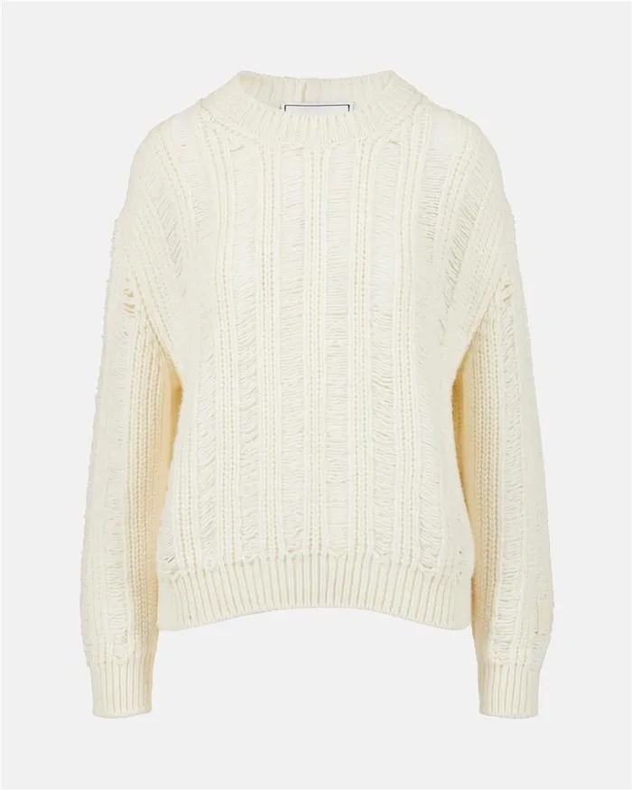 Women KNITWEAR Iceberg Crewneck Sweater In Moulin Nylon Wool