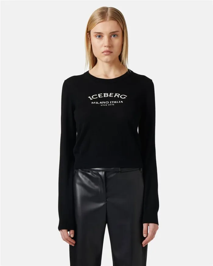 Women KNITWEAR Iceberg Crewneck Sweater With Logo