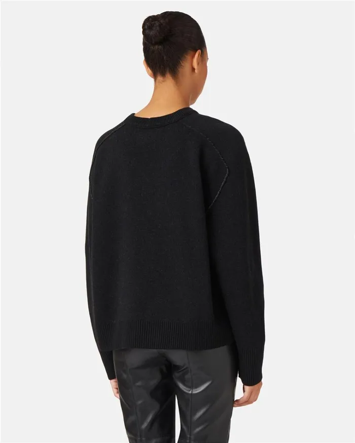 Women KNITWEAR Iceberg Gray Crewneck Sweater With Logo Women KNITWEAR Iceberg Gray Crewneck Sweater With Logo