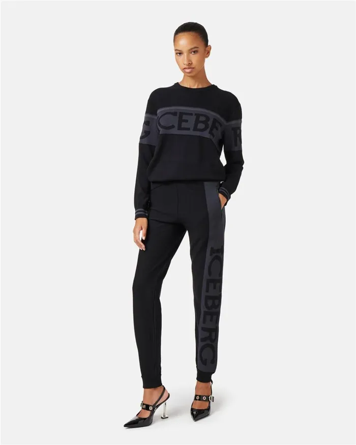 Women KNITWEAR Iceberg Joggers In Extrafine Merino Wool Women KNITWEAR Iceberg Joggers In Extrafine Merino Wool