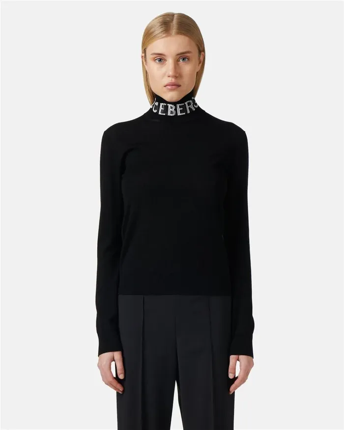 Women KNITWEAR Iceberg Merino Mockneck Sweater