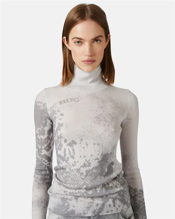 Women KNITWEAR Iceberg Slim Wool Dropped Turtleneck Sweater Women KNITWEAR Iceberg Slim Wool Dropped Turtleneck Sweater