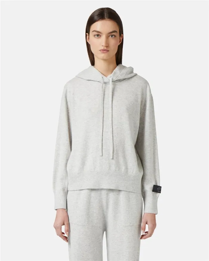 Women KNITWEAR Iceberg Stockinette Sweater With Hood