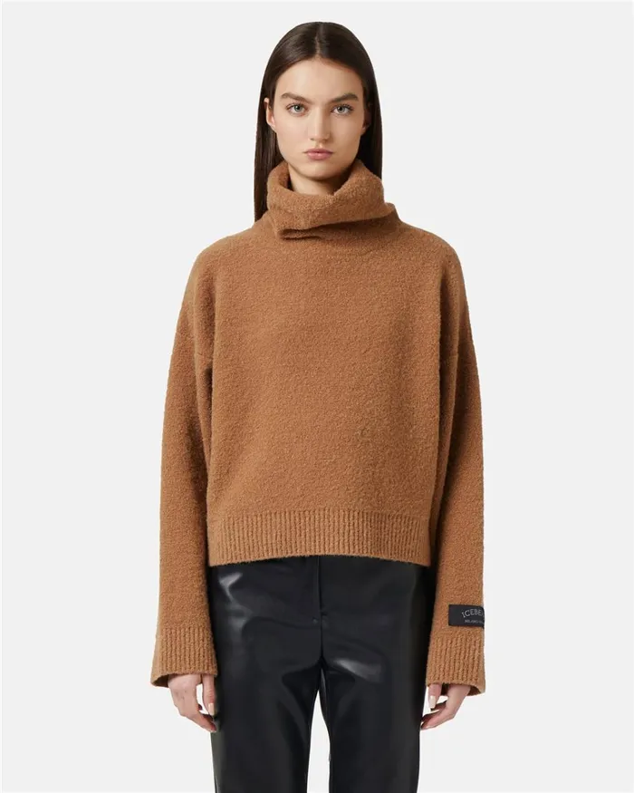 Women KNITWEAR Iceberg Turtleneck In Boucl Wool