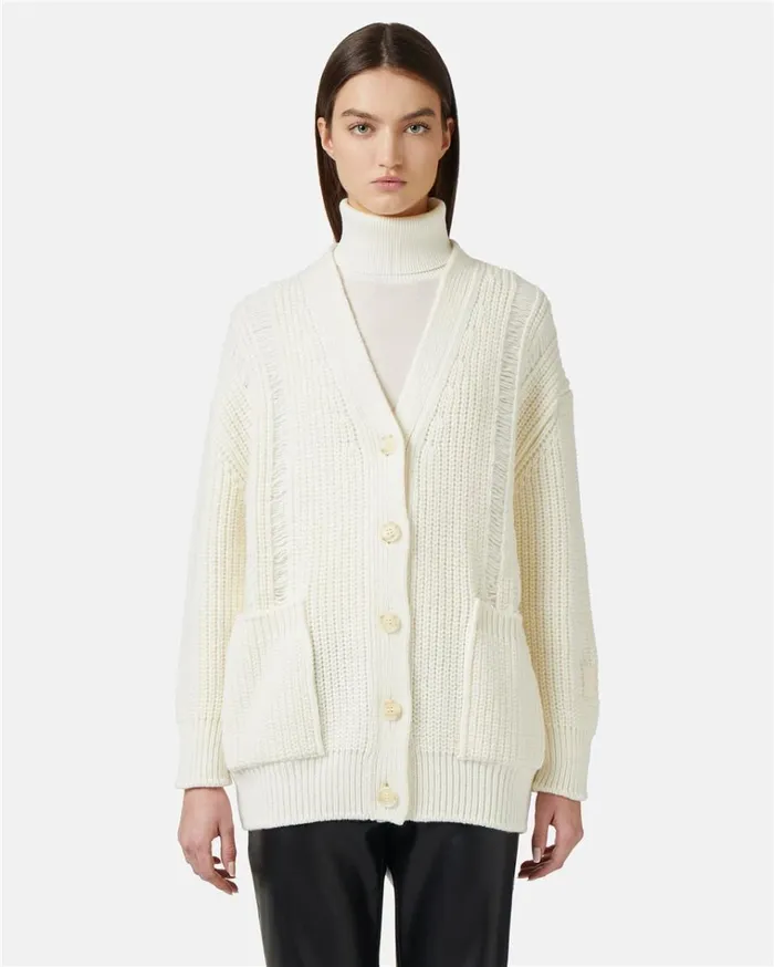 Women KNITWEAR Iceberg Wool Cardigan With Logo