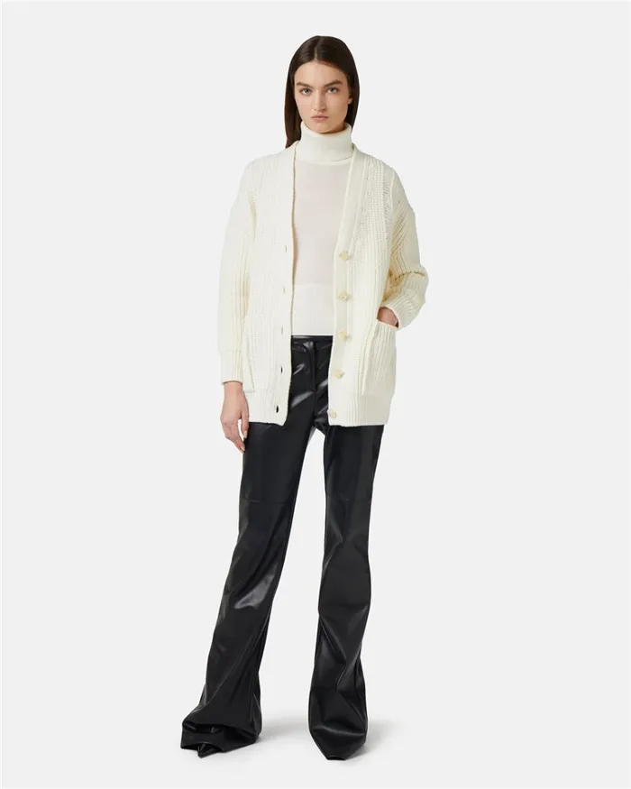 Women KNITWEAR Iceberg Wool Cardigan With Logo Women KNITWEAR Iceberg Wool Cardigan With Logo
