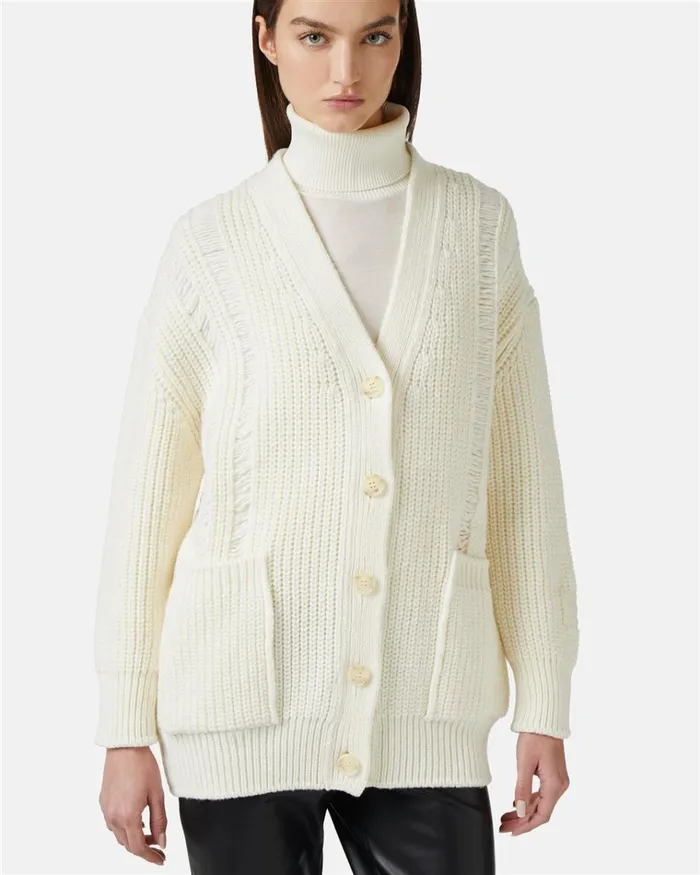 Women KNITWEAR Iceberg Wool Cardigan With Logo Women KNITWEAR Iceberg Wool Cardigan With Logo