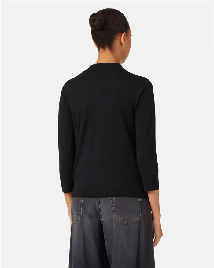 Women KNITWEAR Iceberg Wool Polo Sweater With Iceberg Embroidery Women KNITWEAR Iceberg Wool Polo Sweater With Iceberg Embroidery