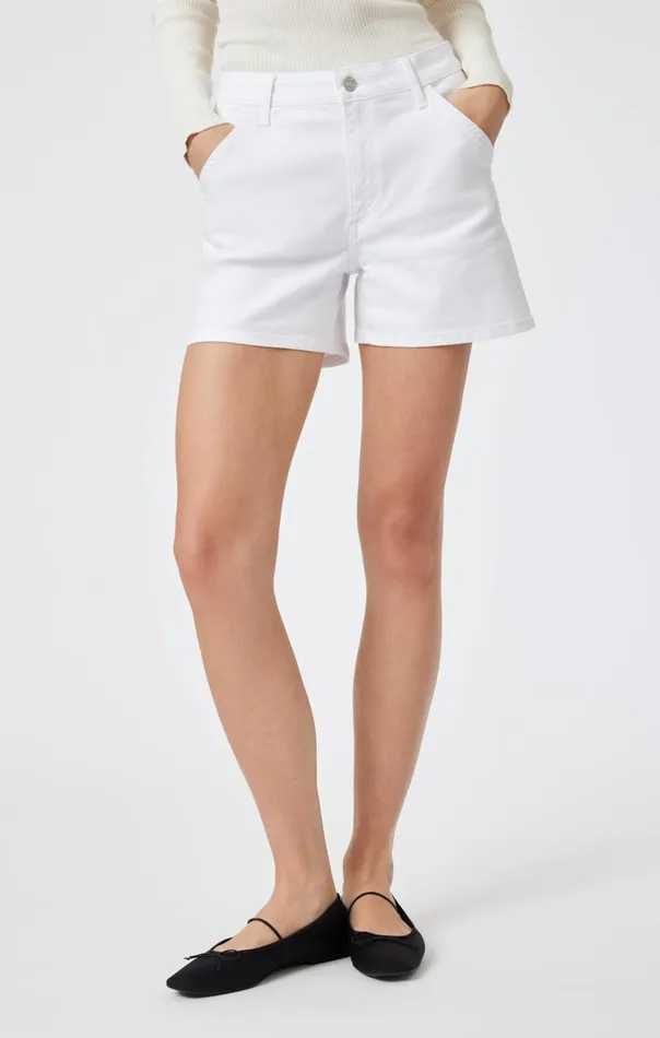 Women Kylie Shorts In White Feather Blue Mavi Jeans Shorts Women Kylie Shorts In White Feather Blue Mavi Jeans Shorts