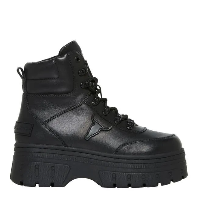 Women Laken Black Platform Boots Windsor Smith Platforms