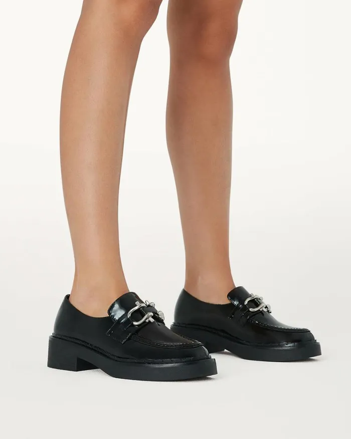 Women Loafers Billini CORDELL 8211 BLACK SEMI PATENT 8211 Flats 8211 BILLINI USA