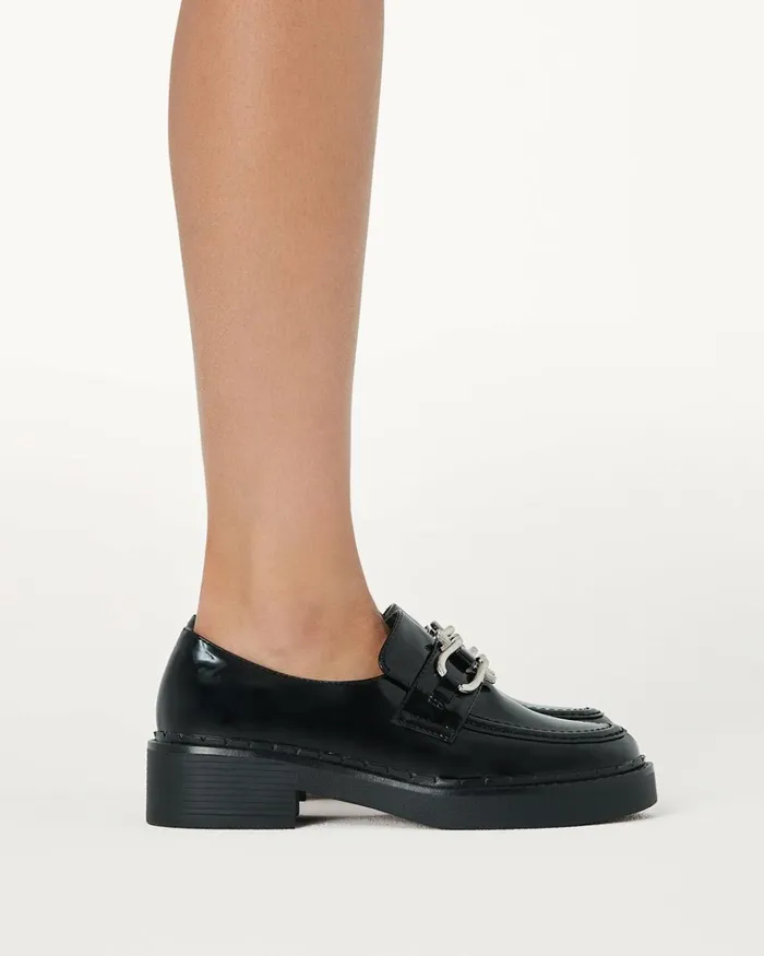 Women Loafers Billini CORDELL 8211 BLACK SEMI PATENT 8211 Flats 8211 BILLINI USA