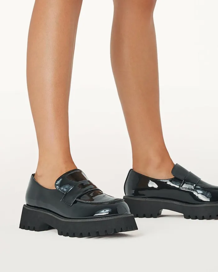 Women Loafers Billini CRUZ 8211 BLACK PATENT 8211 Flats 8211 BILLINI USA