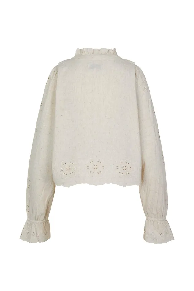 Women Lollys Laundry Blouses Tshirts DavenportLL Blouse LS Ecru