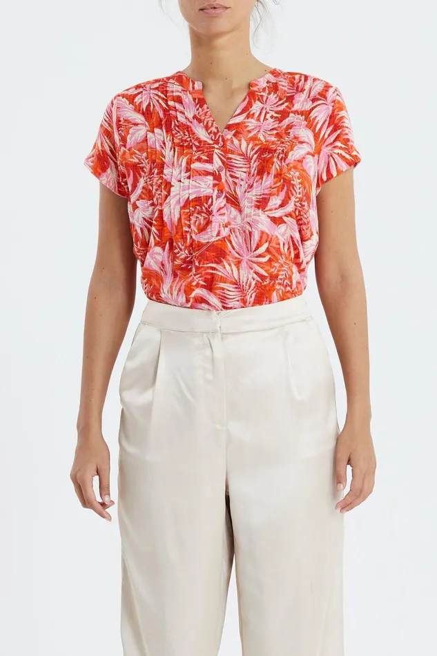 Women Lollys Laundry Blouses Tshirts Heather Top Red