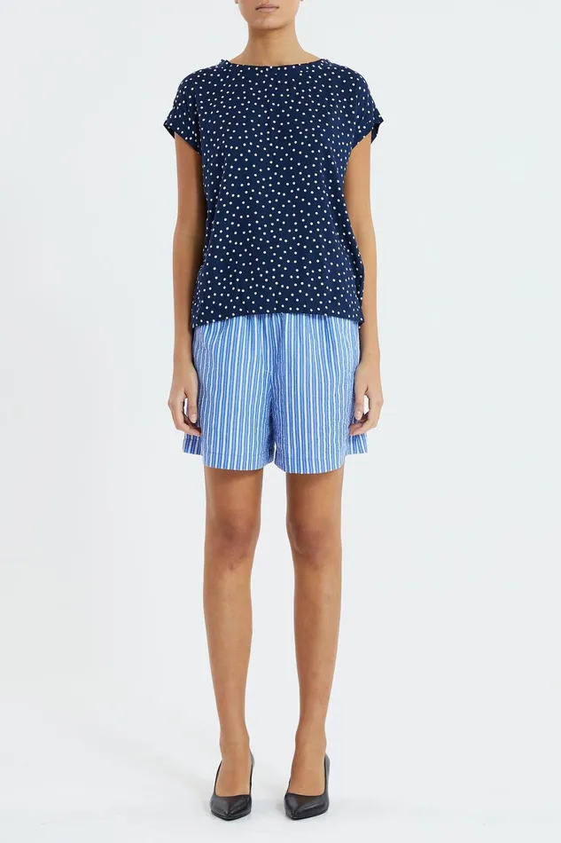 Women Lollys Laundry Blouses Tshirts Krystal Top Dot Print