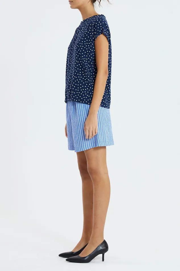 Women Lollys Laundry Blouses Tshirts Krystal Top Dot Print