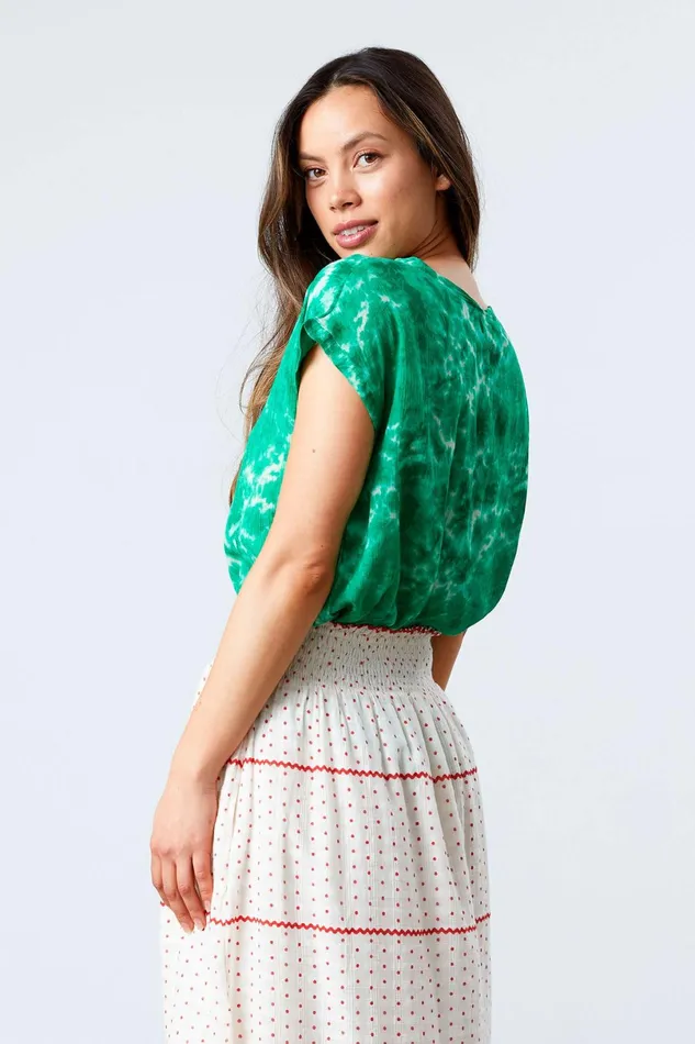 Women Lollys Laundry Blouses Tshirts Krystal Top Green
