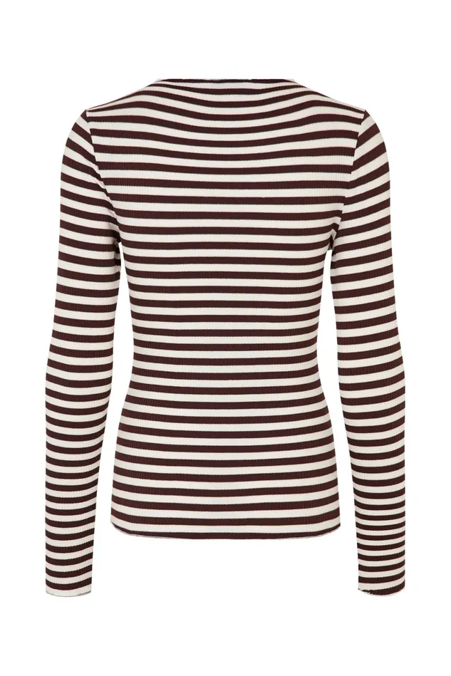 Women Lollys Laundry Blouses Tshirts LancesterLL Top LS Choco