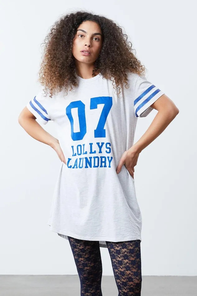 Women Lollys Laundry Blouses Tshirts Lumias Tee Light Grey Melange