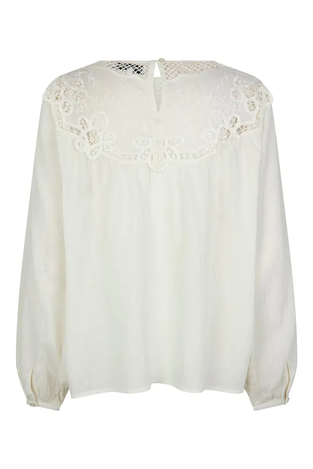 Women Lollys Laundry Blouses Tshirts MayLL Blouse LS Creme