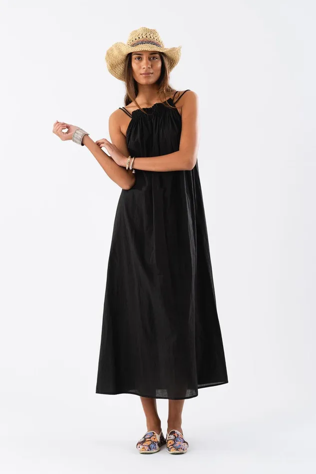 Women Lollys Laundry Dresses EmmelineLL Maxi Dress SL Washed Black