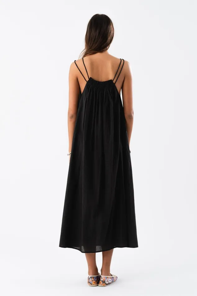 Women Lollys Laundry Dresses EmmelineLL Maxi Dress SL Washed Black