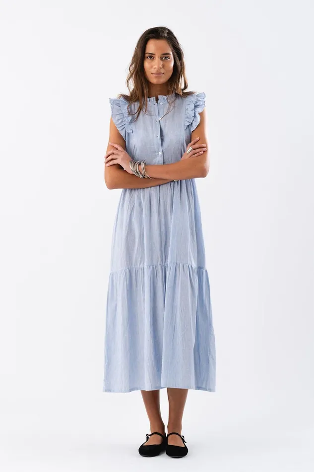 Women Lollys Laundry Dresses HarrietLL Maxi Dress SL Stripe