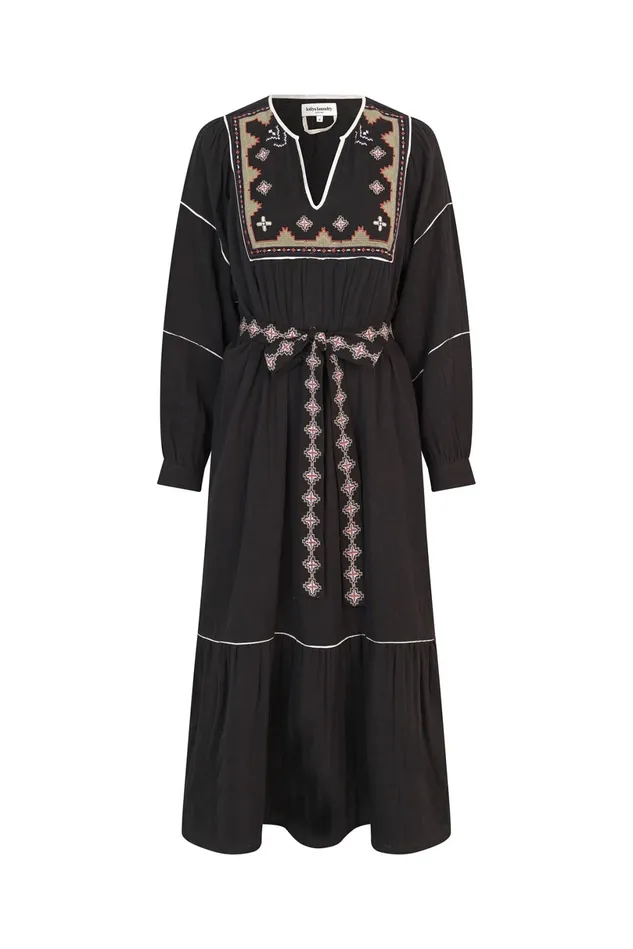 Women Lollys Laundry Dresses LatourLL Maxi Dress LS Black