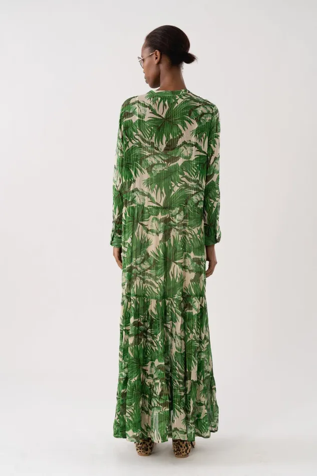Women Lollys Laundry Dresses NeeLL Maxi Dress LS Green