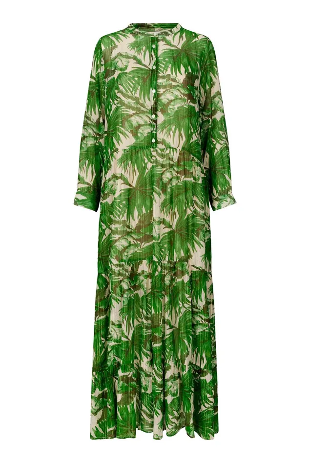 Women Lollys Laundry Dresses NeeLL Maxi Dress LS Green
