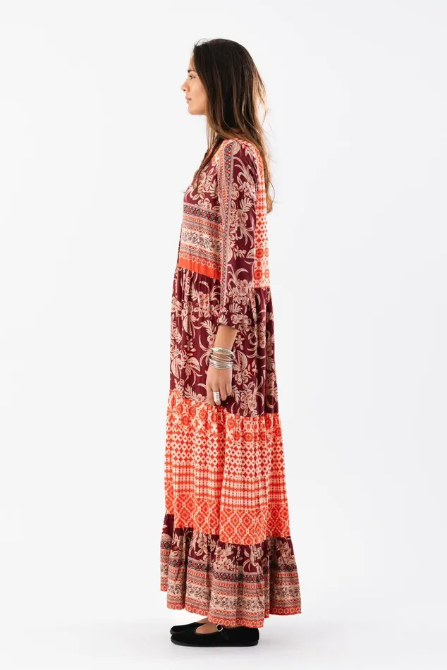 Women Lollys Laundry Dresses NeeLL Maxi Dress LS Red