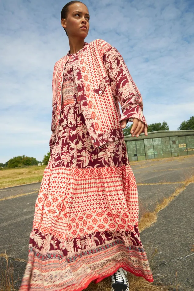 Women Lollys Laundry Dresses NeeLL Maxi Dress LS Red