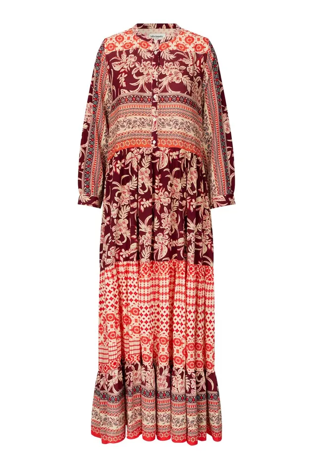 Women Lollys Laundry Dresses NeeLL Maxi Dress LS Red