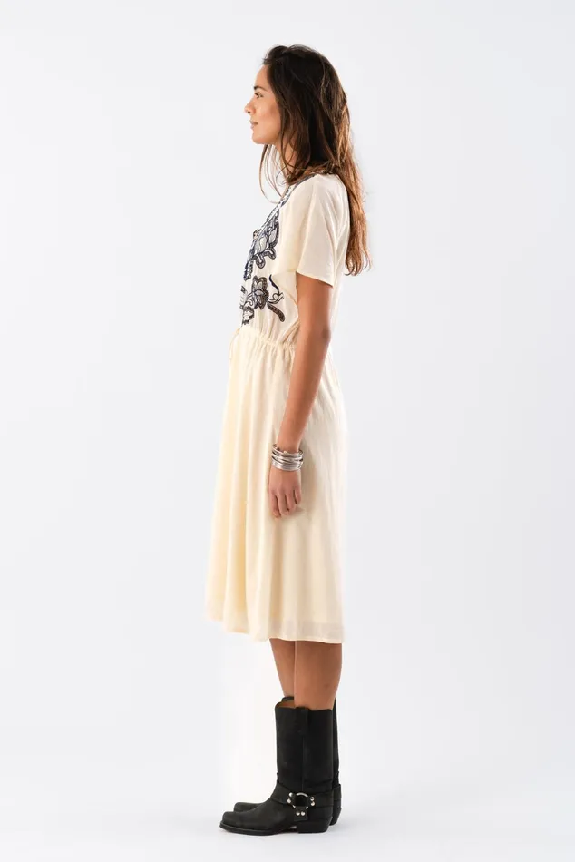 Women Lollys Laundry Dresses NoidaLL Midi Dress SL Creme
