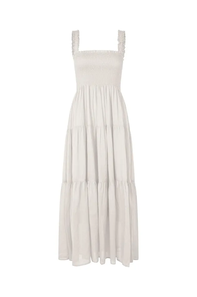 Women Lollys Laundry Dresses NudaLL Maxi Dress SL Creme