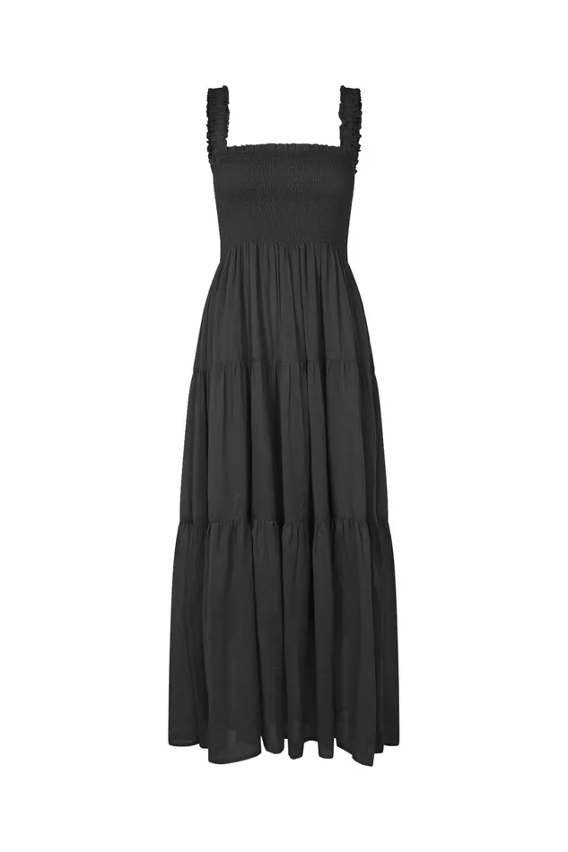 Women Lollys Laundry Dresses NudaLL Maxi Dress SL Washed Black