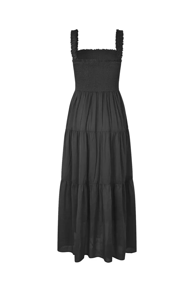 Women Lollys Laundry Dresses NudaLL Maxi Dress SL Washed Black