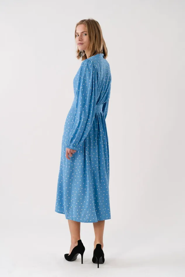 Women Lollys Laundry Dresses ParisLL Midi Dress LS Dot Print