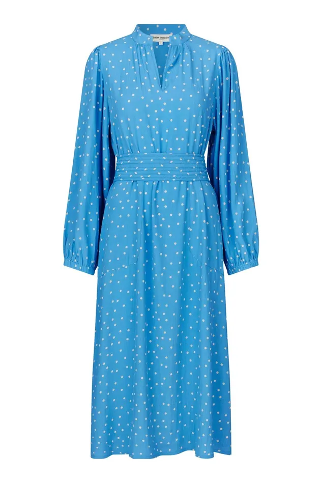 Women Lollys Laundry Dresses ParisLL Midi Dress LS Dot Print