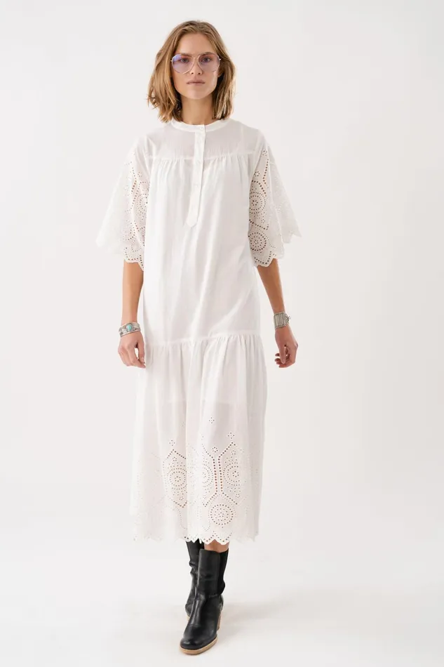 Women Lollys Laundry Dresses TimorLL Midi Dress SS White