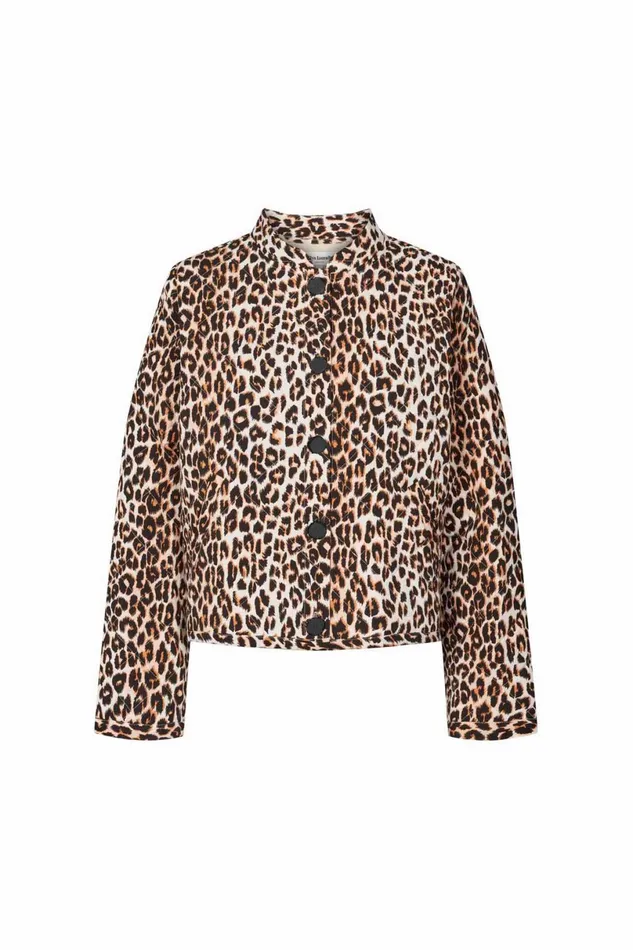 Women Lollys Laundry Jackets and Coats Emilia Jacket Leopard Print