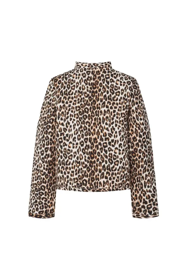 Women Lollys Laundry Jackets and Coats Emilia Jacket Leopard Print
