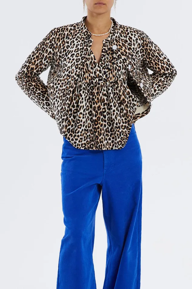 Women Lollys Laundry Jackets and Coats Emilia Jacket Leopard Print