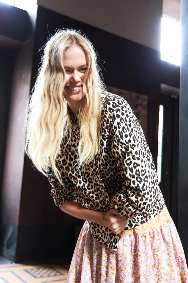 Women Lollys Laundry Jackets and Coats Emilia Jacket Leopard Print
